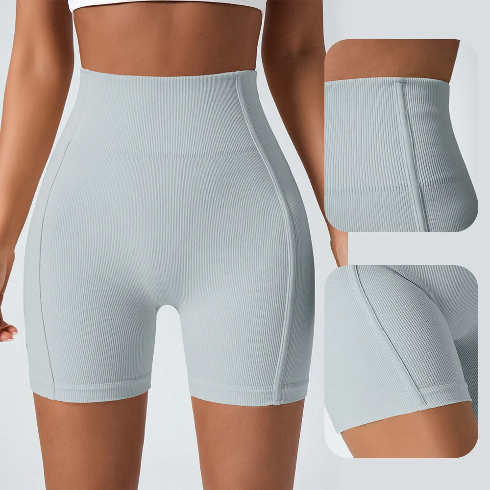Women's Seamless High-Waisted Yoga Shorts
