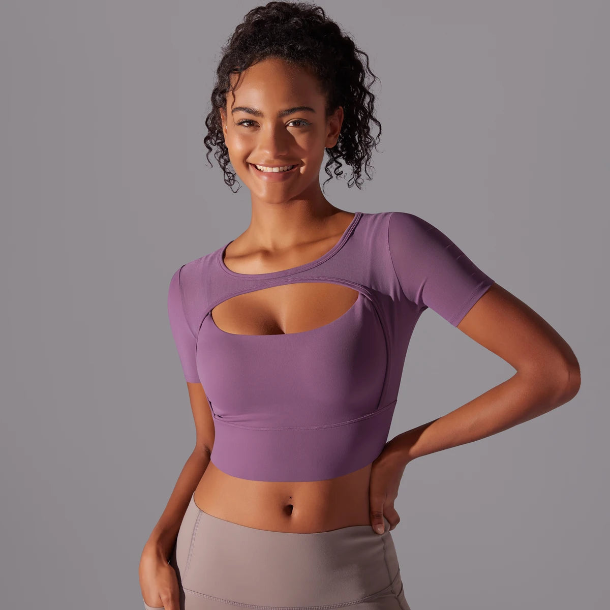 Yoga Shirt Short Sleeve T-Shirt Blouse Cover Up