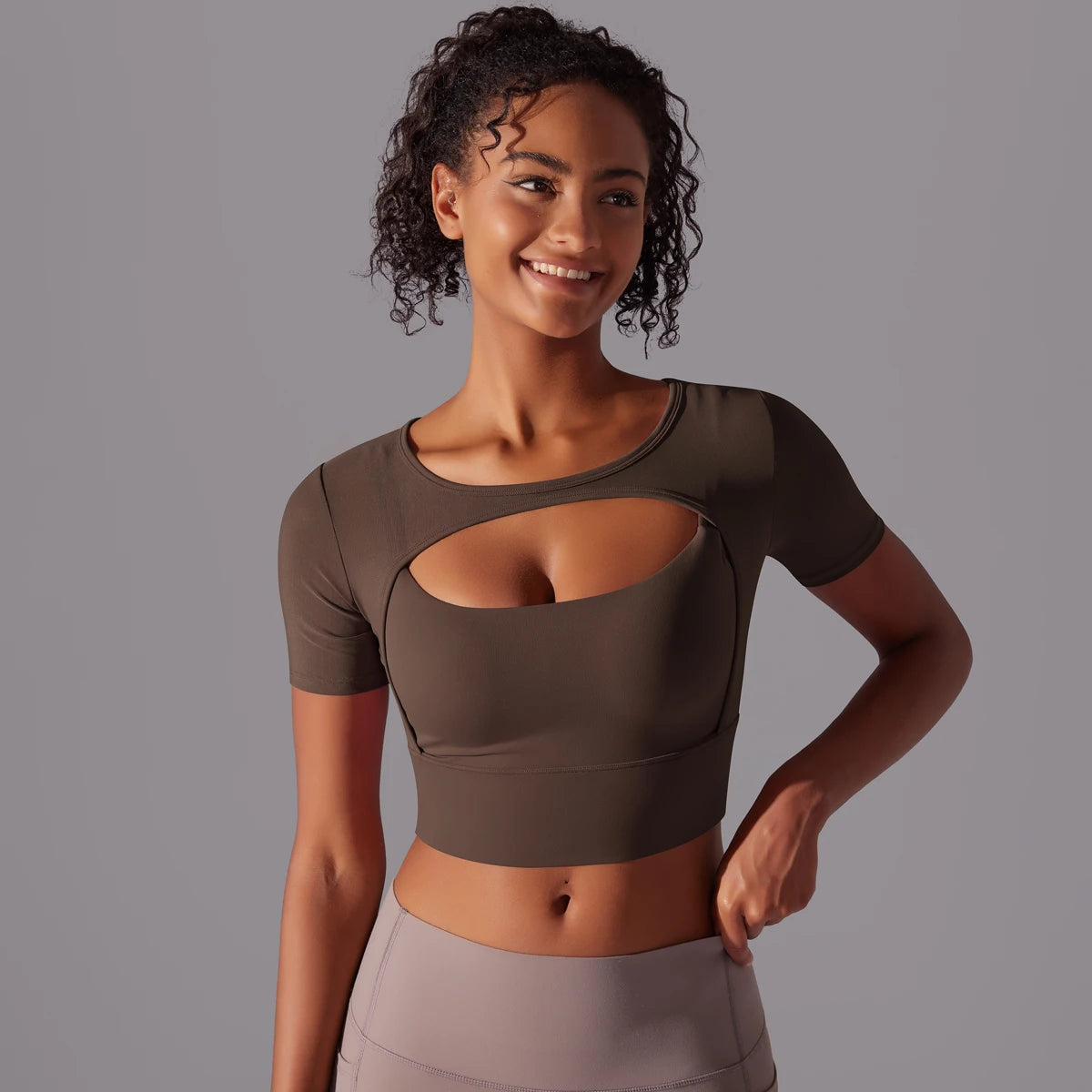 Yoga Shirt Short Sleeve T-Shirt Blouse Cover Up