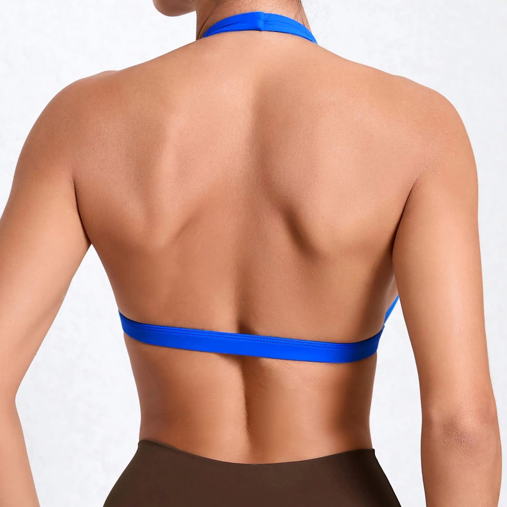 V-neck Sport Bra Women Halter Backless