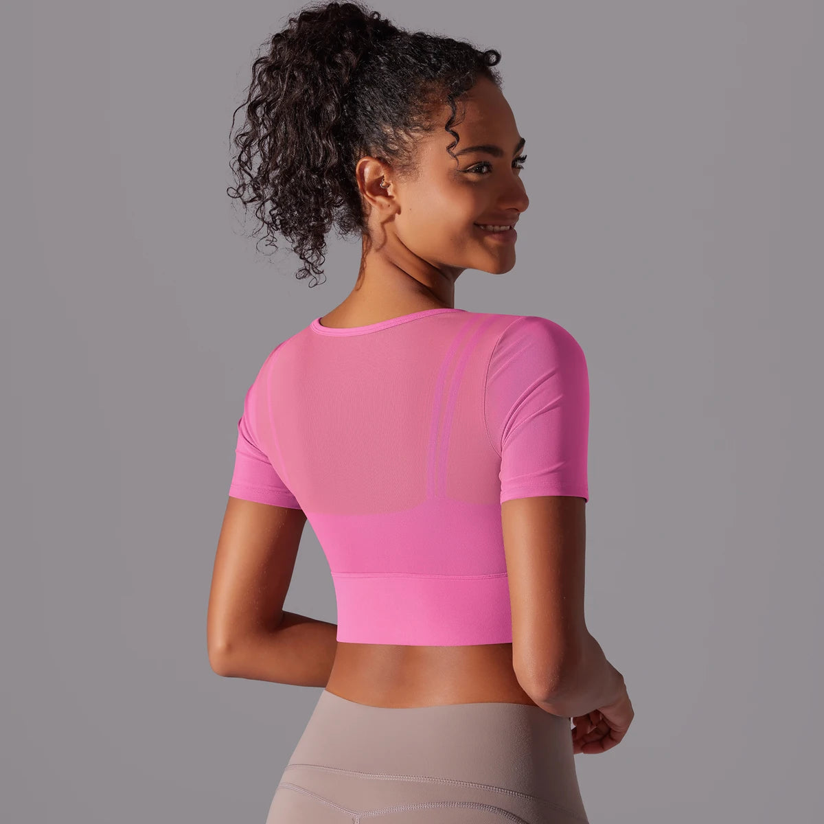 Yoga Shirt Short Sleeve T-Shirt Blouse Cover Up