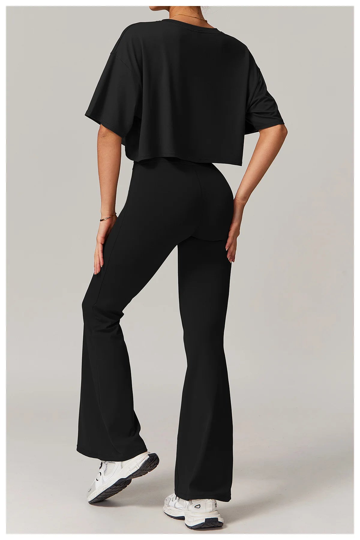 Sport Leggings Bell-bottoms High Waist Wide Leg