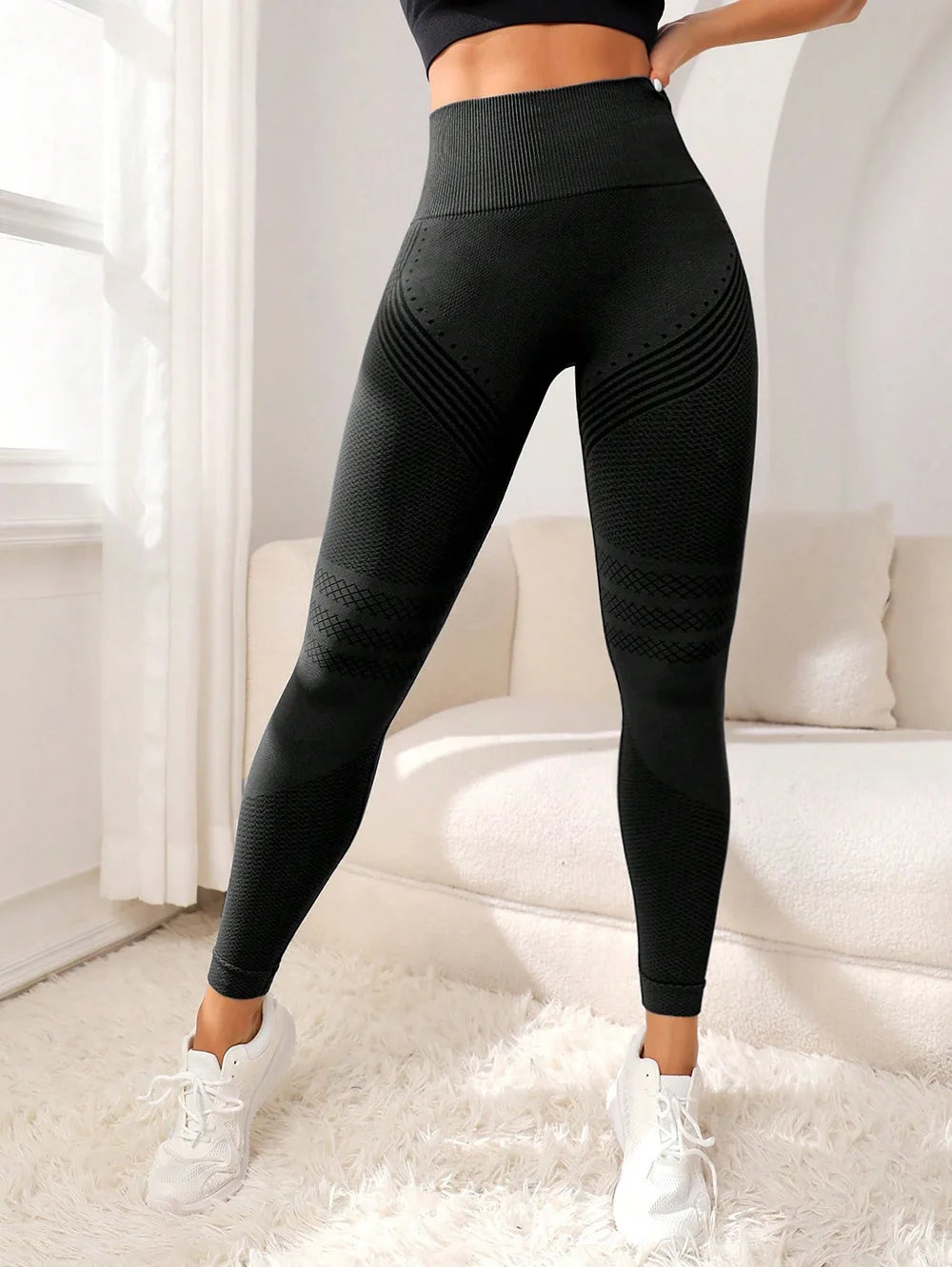 Sports Pants With Lines Lifting Buttocks