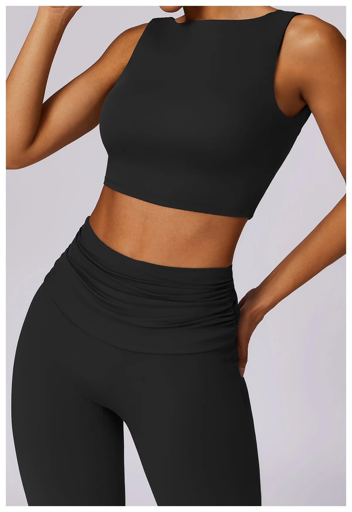 Running Sports Bra High Support Impact Open Back