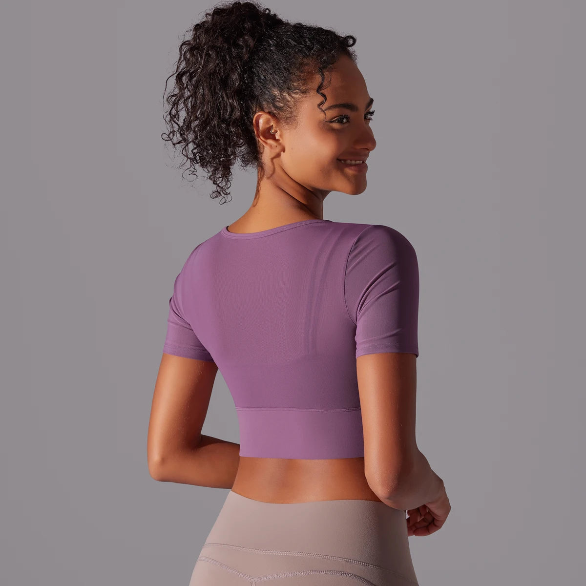 Yoga Shirt Short Sleeve T-Shirt Blouse Cover Up