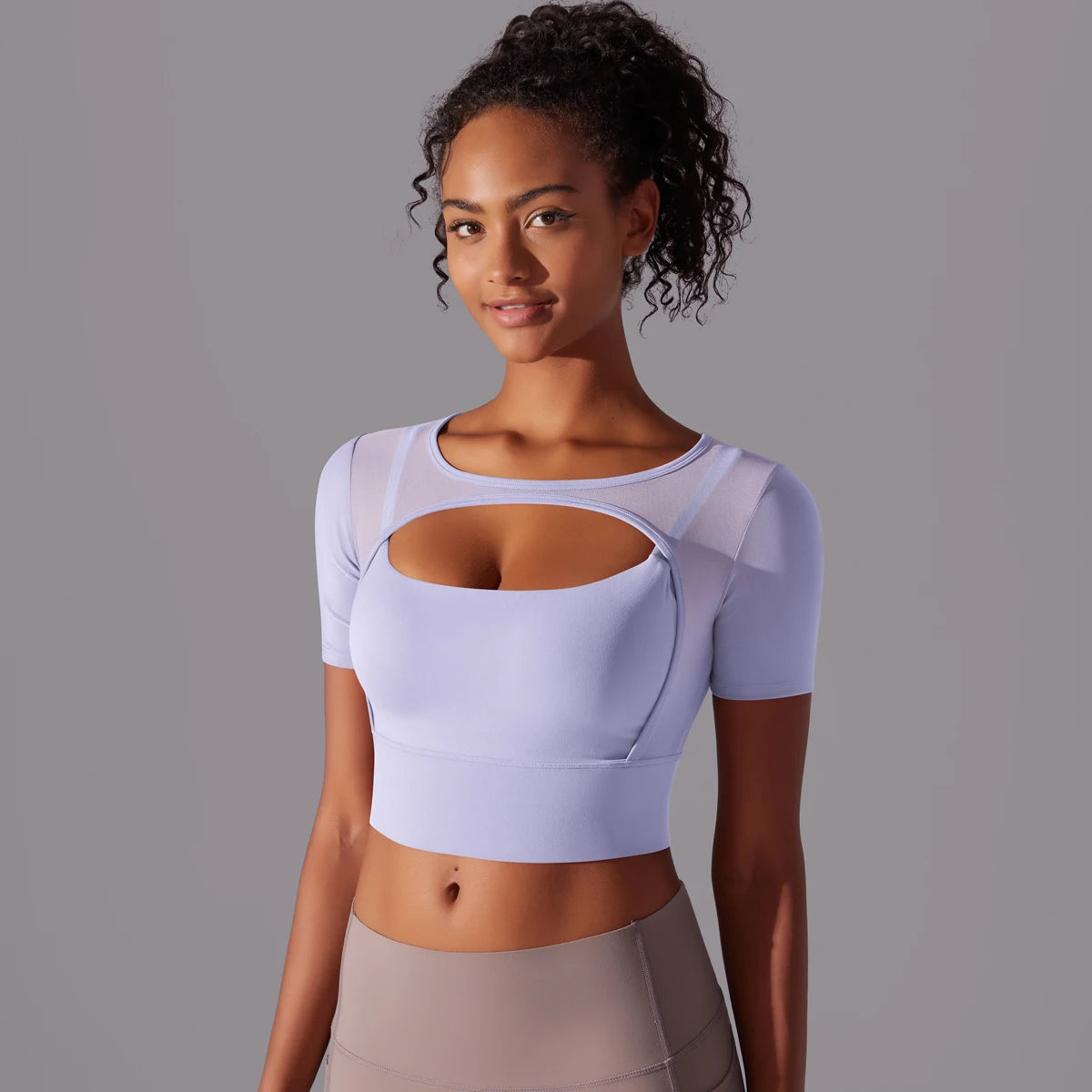 Yoga Shirt Short Sleeve T-Shirt Blouse Cover Up