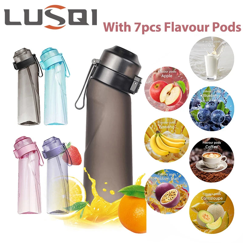 Air Flavored Water Bottle With 7 Flavor Ring