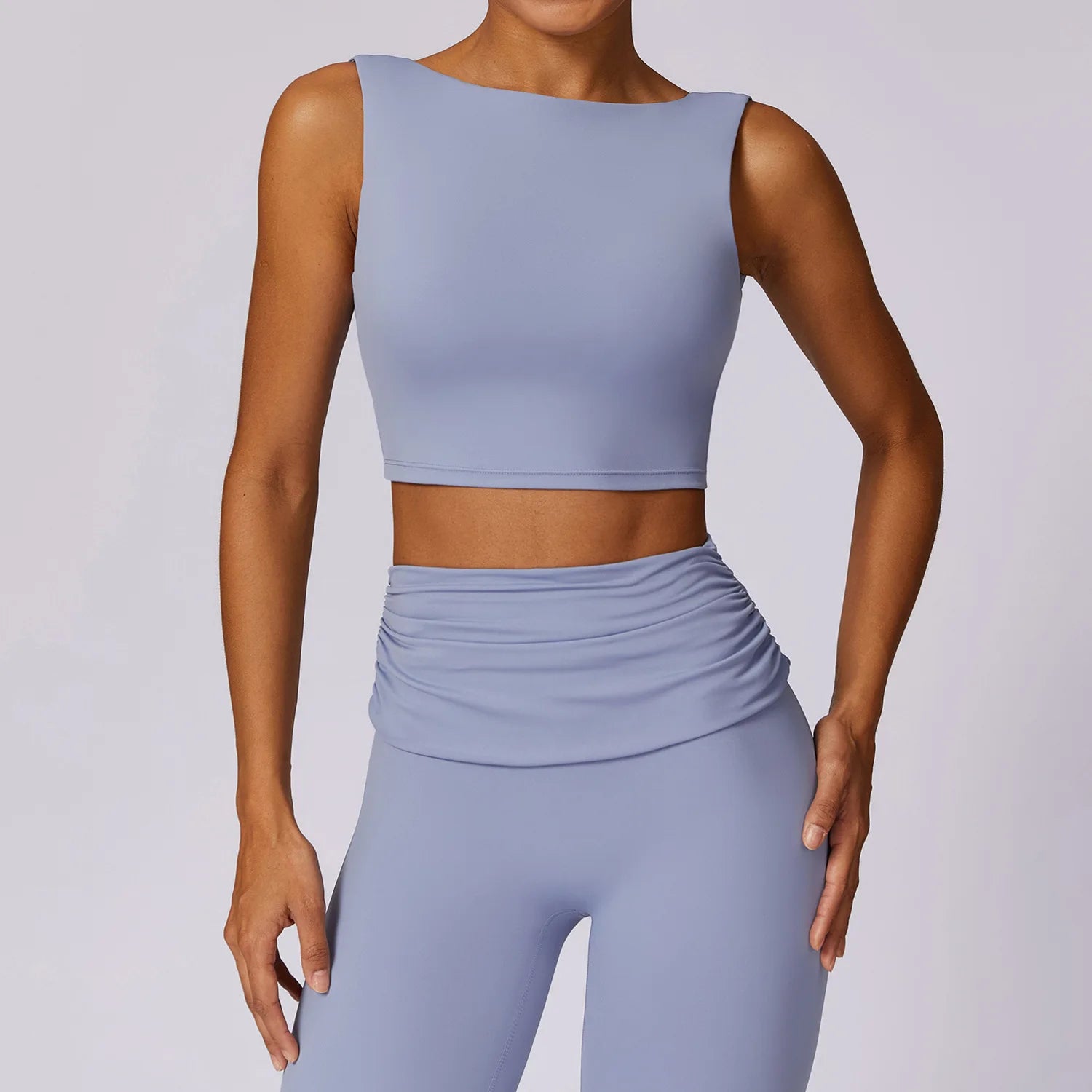 Running Sports Bra High Support Impact Open Back
