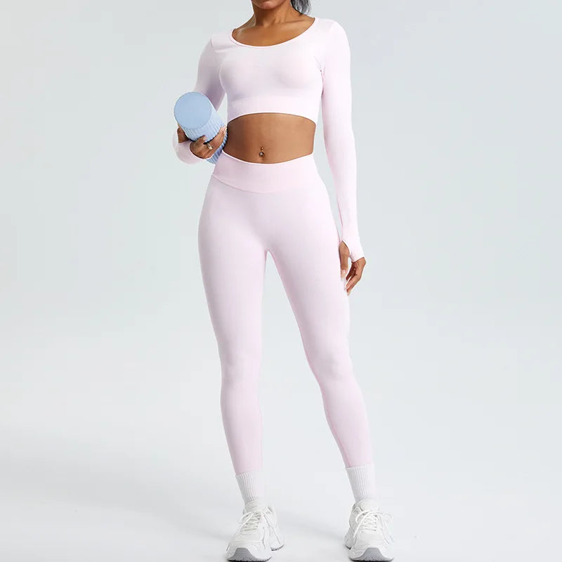 Women Yoga Pants High Waist Ribbed