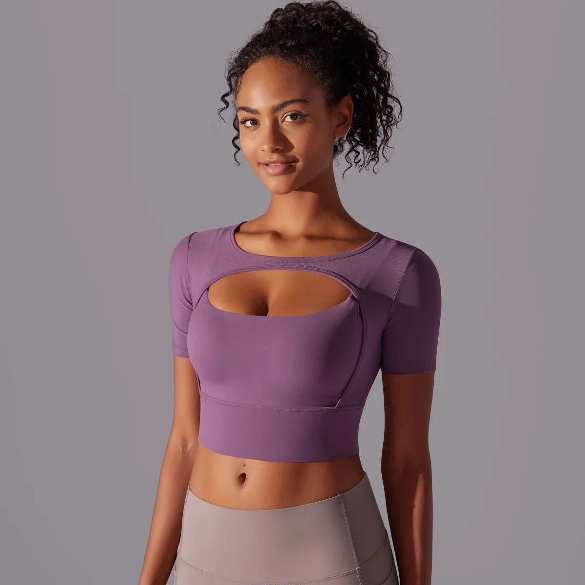 Yoga Shirt Short Sleeve T-Shirt Blouse Cover Up