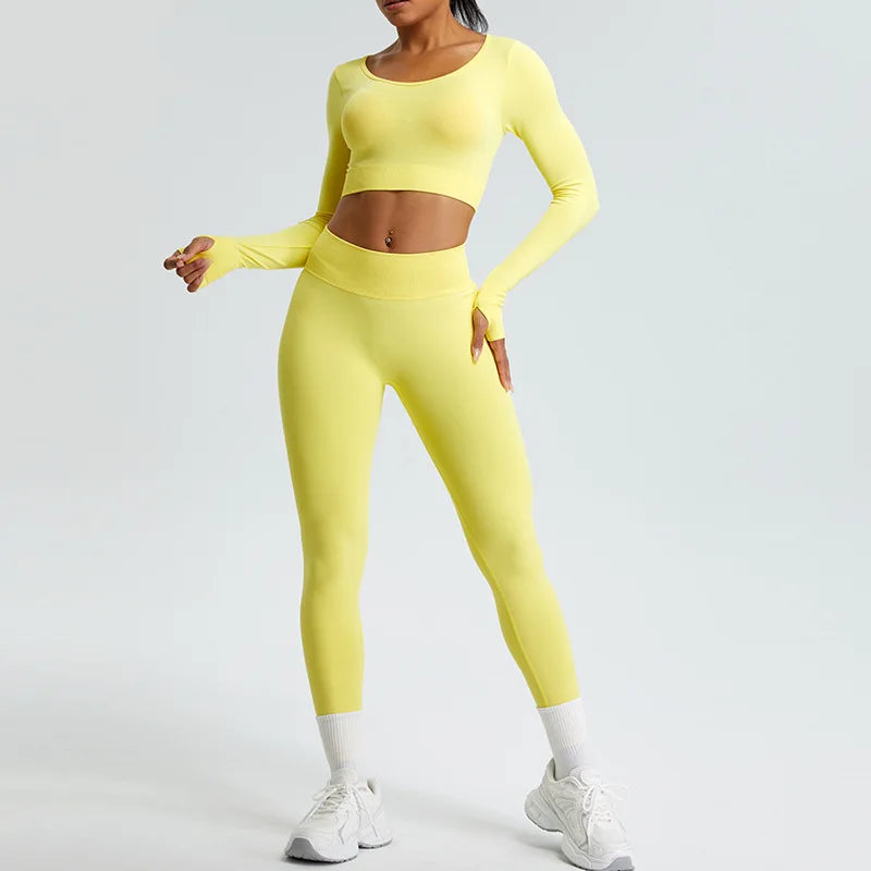 Women Yoga Pants High Waist Ribbed