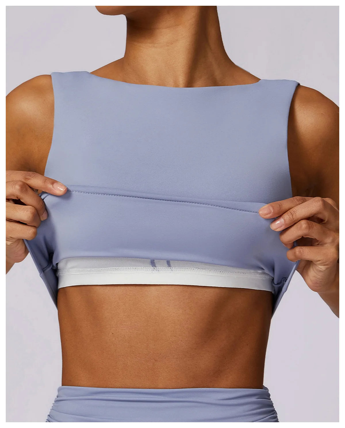 Running Sports Bra High Support Impact Open Back