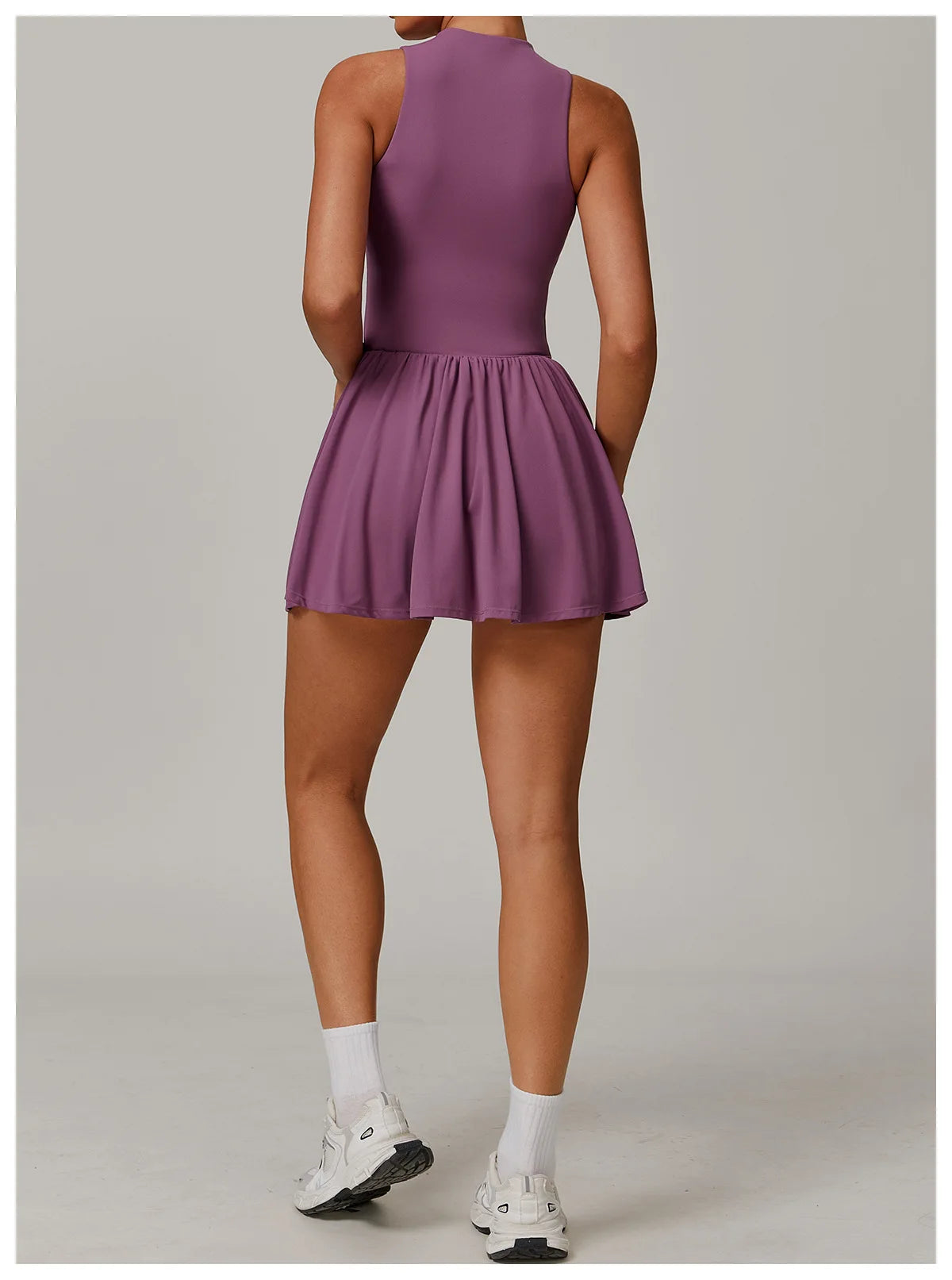 Zipper Sleeveless Women Yoga Skirt