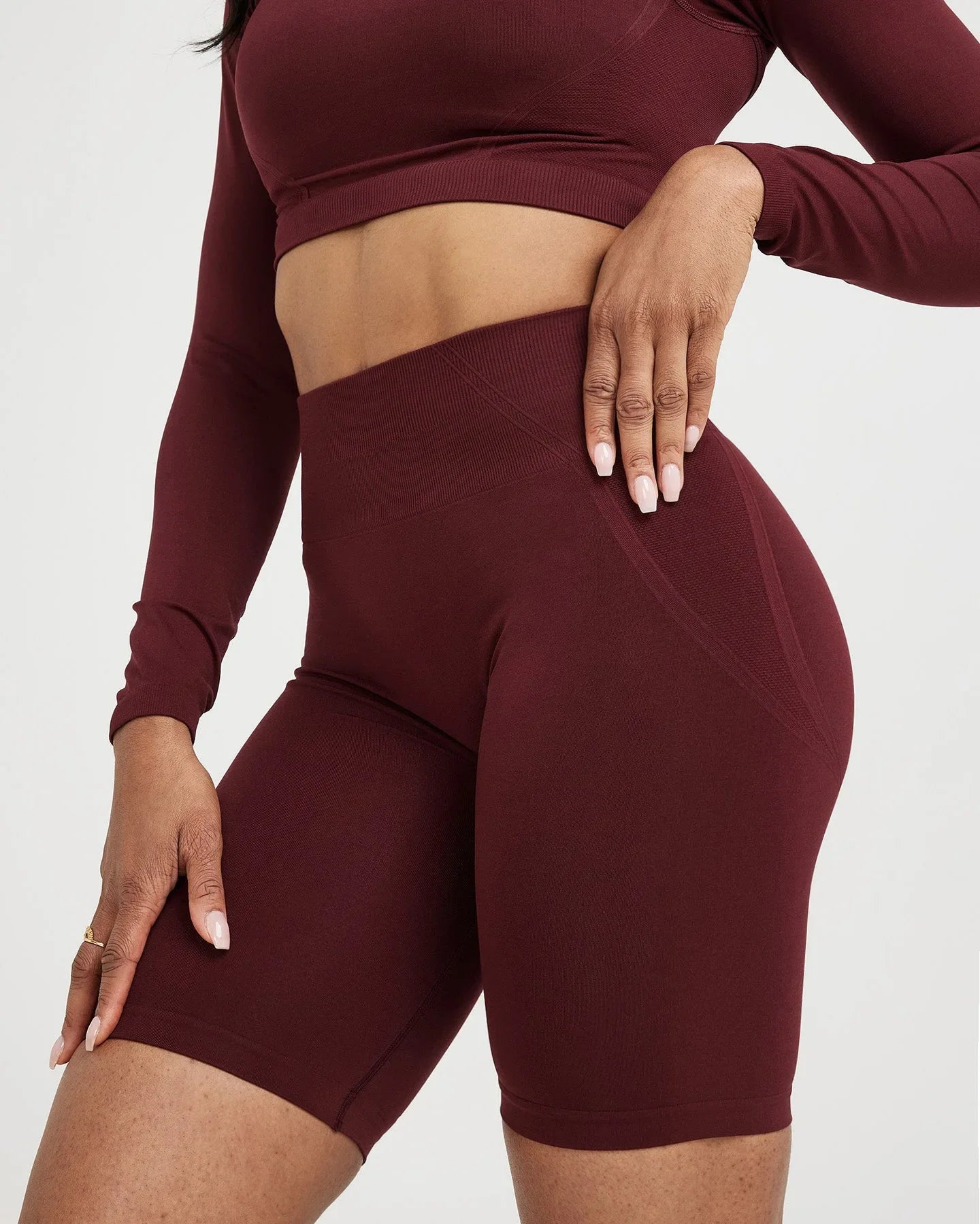 High-Waisted Seamless Yoga Shorts