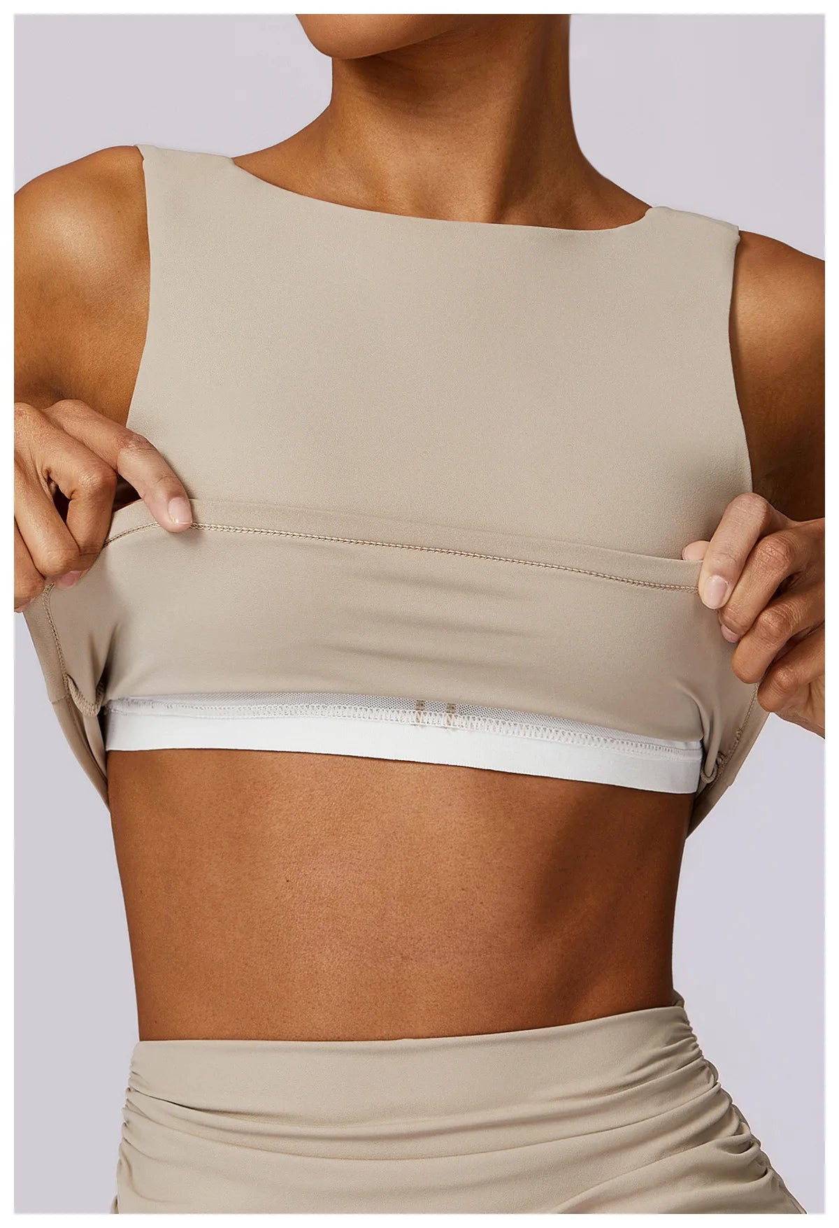 Running Sports Bra High Support Impact Open Back