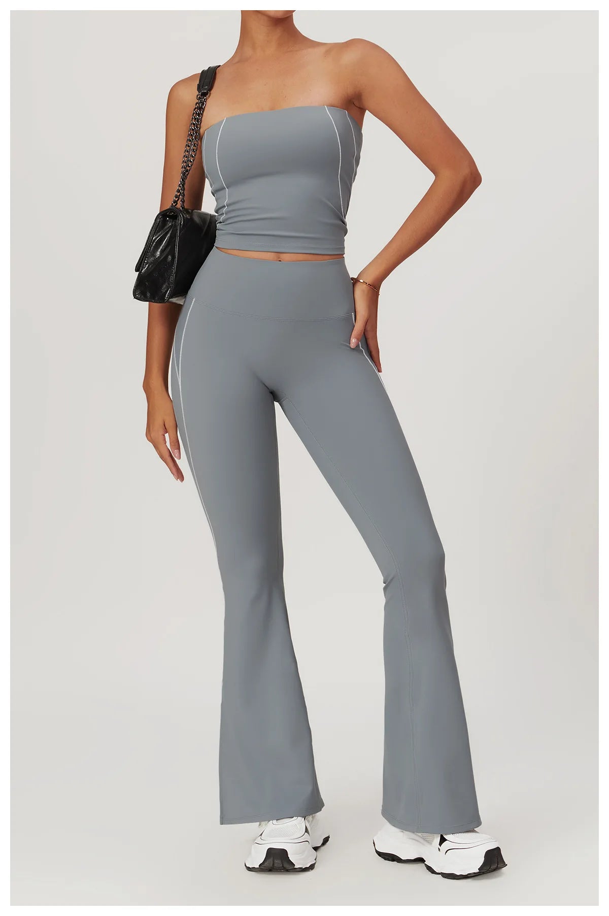 Leggings Bell-bottoms Push Up High Waist Wide Leg