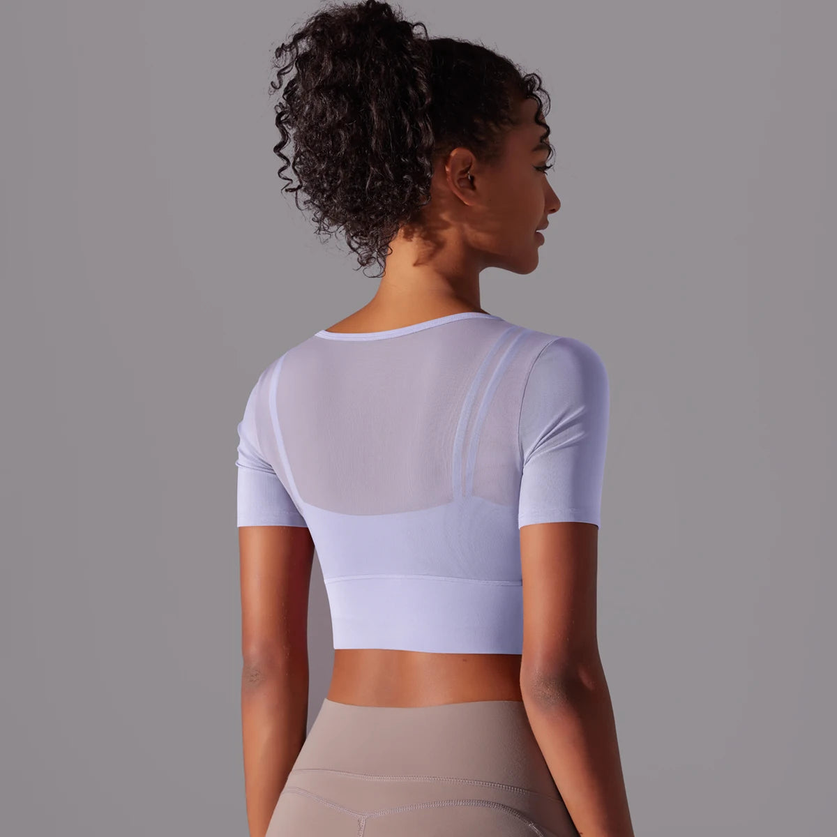 Yoga Shirt Short Sleeve T-Shirt Blouse Cover Up