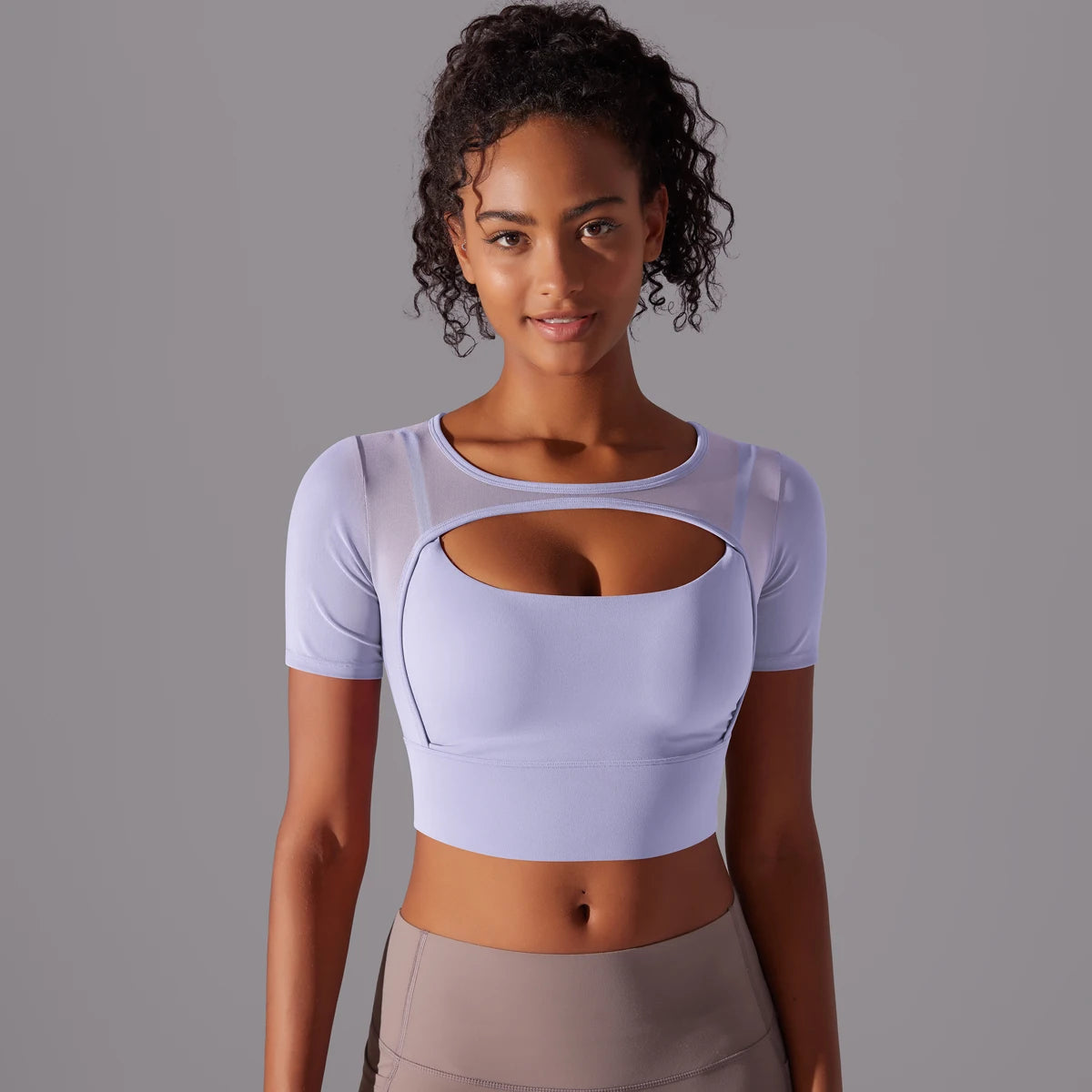 Yoga Shirt Short Sleeve T-Shirt Blouse Cover Up