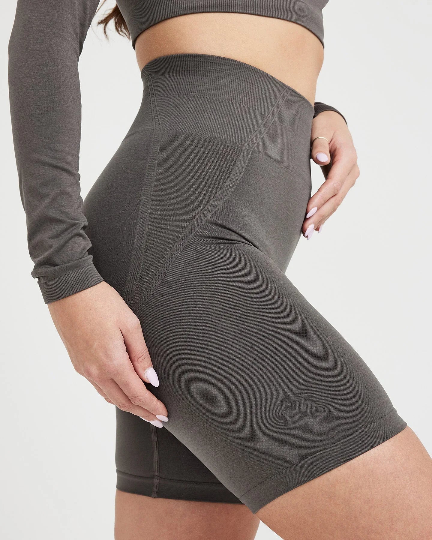 High-Waisted Seamless Yoga Shorts