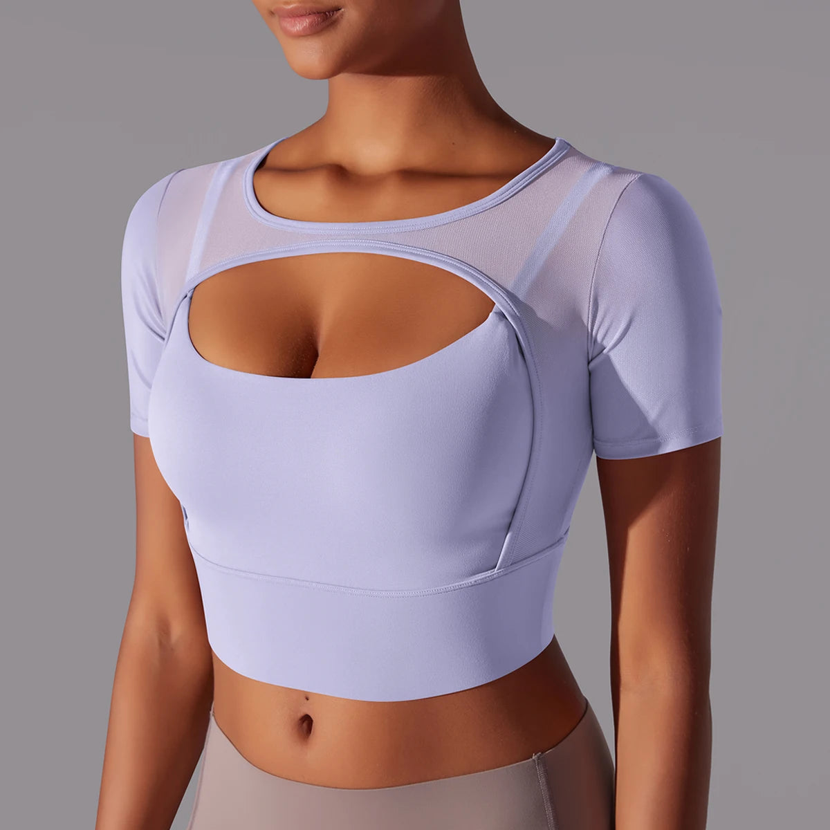 Yoga Shirt Short Sleeve T-Shirt Blouse Cover Up